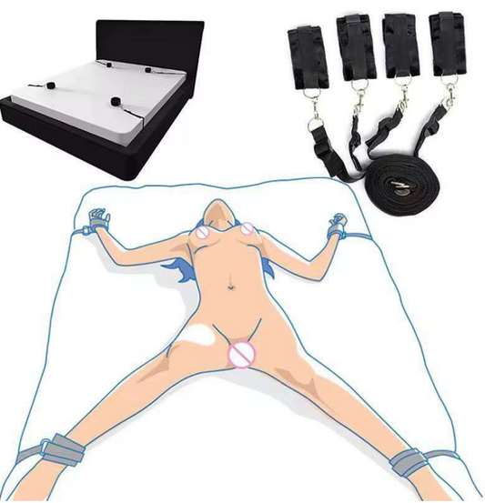 Sex Tie Ups Under Mattress Resistant Straps King Bed Restraint Kit for Couples Sex Handcuff Toys Bandaged Rope Cord