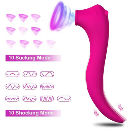 Powerfull Clitoris Sucking Vibrator for Women Nipple Oral Vacuu Stimulator Massager Dildo female Masterbator Sex Toys for Adult